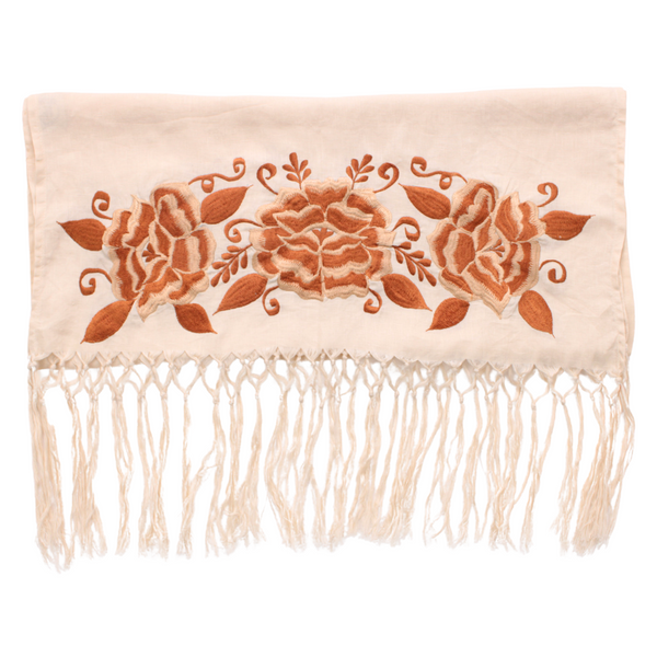 Rebozo Chal Artesanal Beige 100% Line