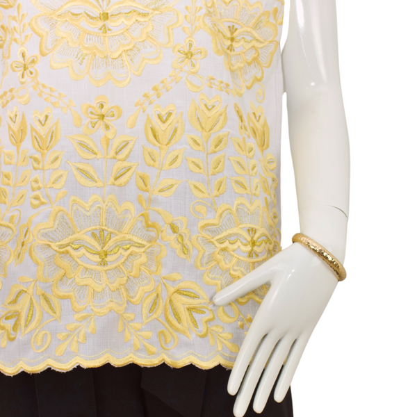 Blusa Artesanal Yucateca Bordada a Mano Modelo Aurora para Mujer