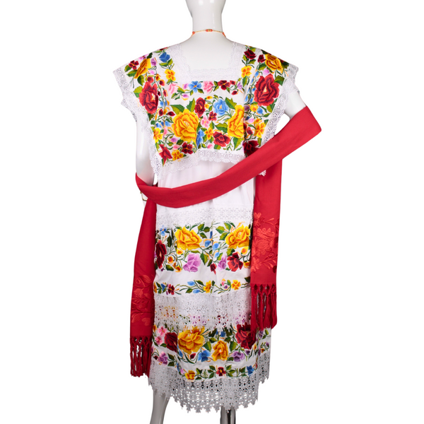 Terno Yucateco Bordado Multicolor para Mujer (sobrepedido)