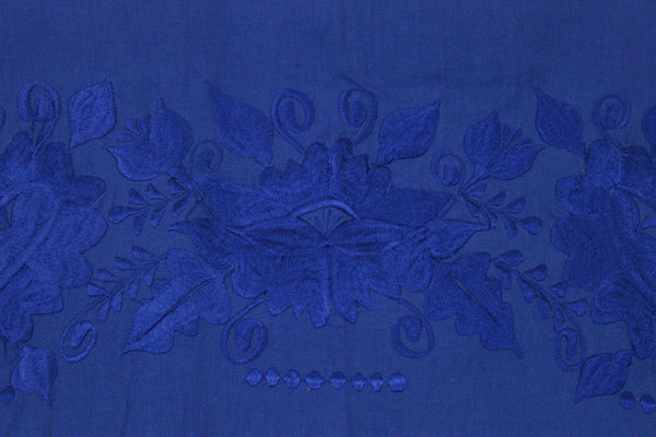 Blue craft rebozo king 100% and hand -and -sided embroidery linen 2.1 meters