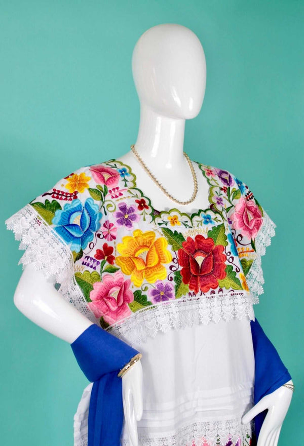Terno Yucateco Bordado Multicolor para Mujer (sobrepedido)