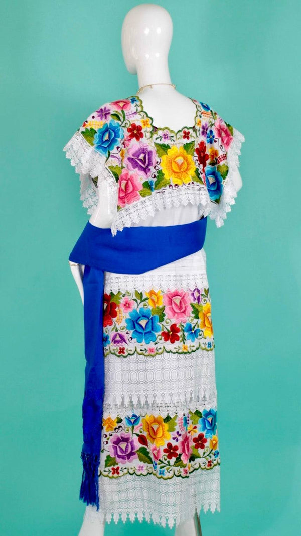 Terno Yucateco Bordado Multicolor para Mujer (sobrepedido)