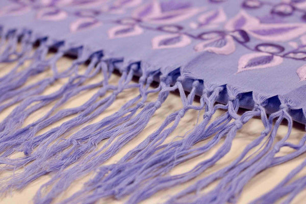 Rebozo chal artisanal lila