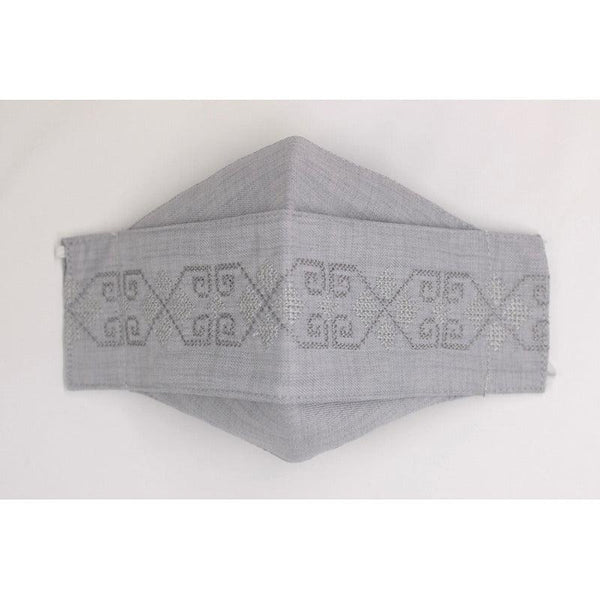 Cubrebocas Lino En Triple Capa C/ Filtro Gris Unisex