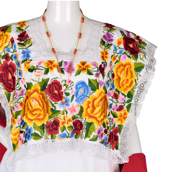 Multicolor Embroidered Yucatecan Terno (overorder)