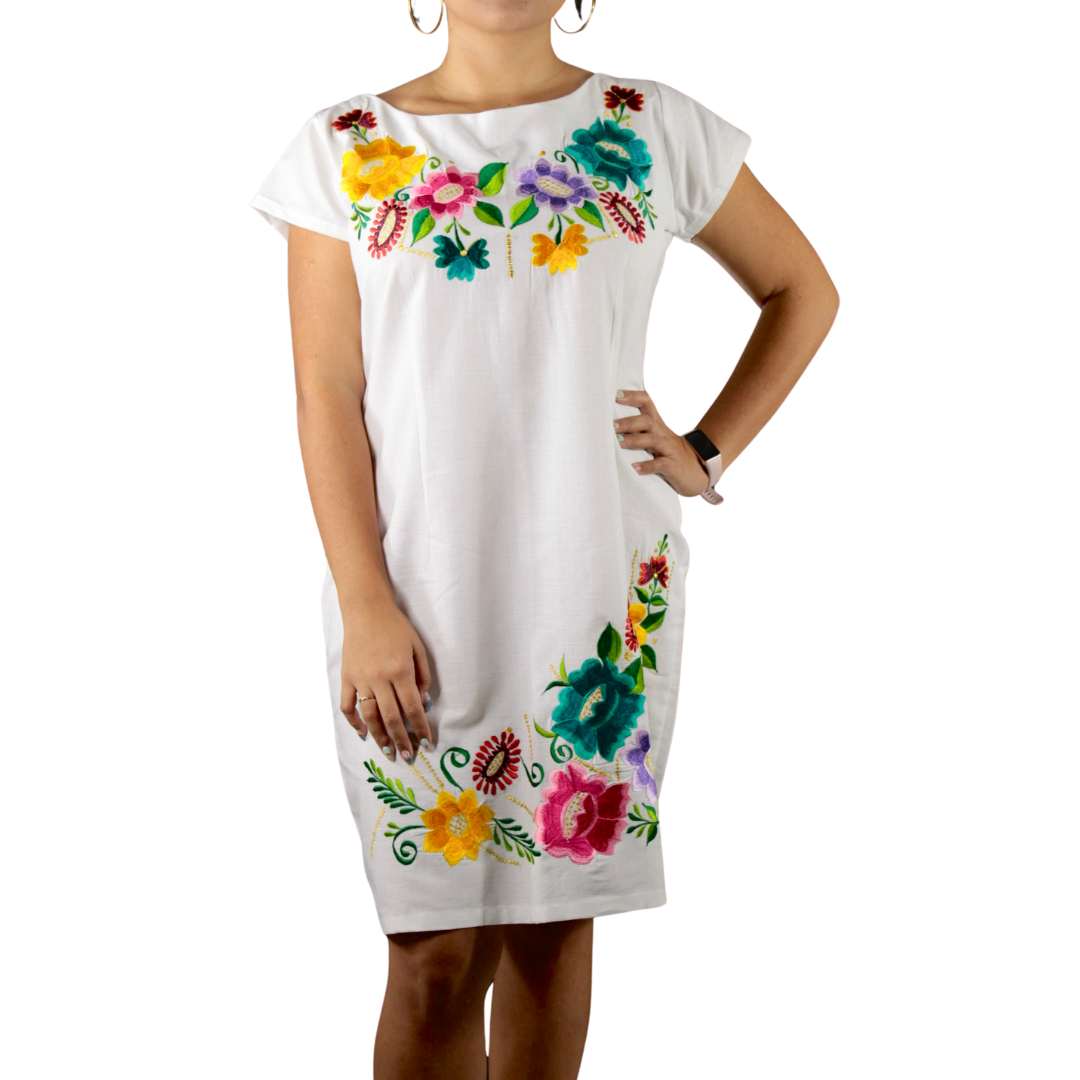 Bordados Yucatecos Vestidos Blancos Con Bordados De Flores Vestido