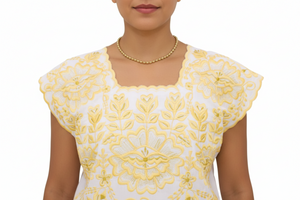 Yucatecan artisanal blouse embroidered aurora model for women