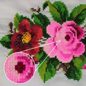 Rebozo Chal Artesanal Yucateco 100% Bordado a Mano en Punto de Cruz 2 metros (SOBREPEDIDO)