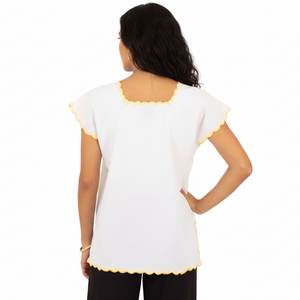 Yucatecan artisanal blouse embroidered aurora model for women