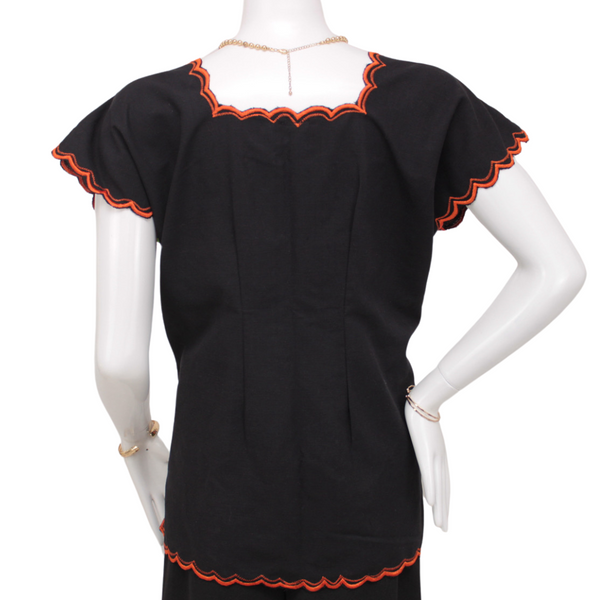 Blusa Artesanal Yucateca Bordada a Mano Modelo Frida para Mujer