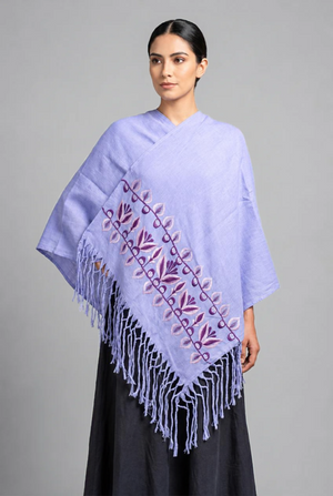Rebozo chal artisanal lila