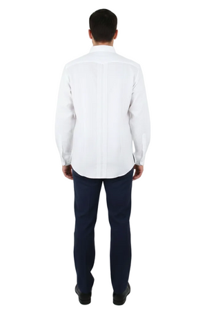 Blanca Yucateca Embroidered Guayabera Model Kukulkán Long Sleeve For Men