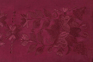 Rebozo chala artisanal wine 100% and hand -boiled embroidery linen 2.1 meters