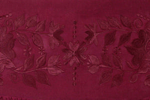 Rebozo chala artisanal wine 100% and hand -boiled embroidery linen 2.1 meters