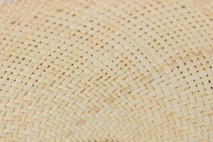 Abanico Artesanal Beige Paleta Palma Jipijapa con Mango de Madera