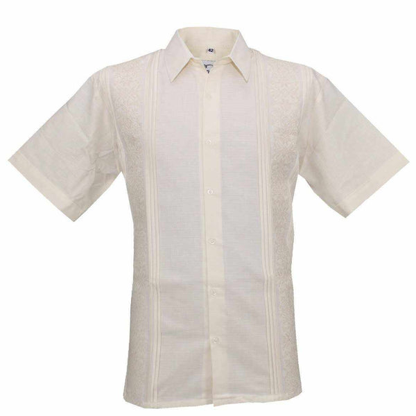 Guayabera Yucateca Arena de Lino Modelo Itzaes Manga Corta