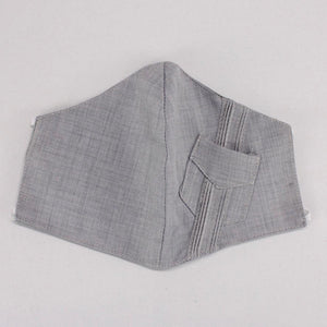 Cubrebocas Artesanal Guayaboca Gris Perla Triple Capa Unisex - Teya Artesanal