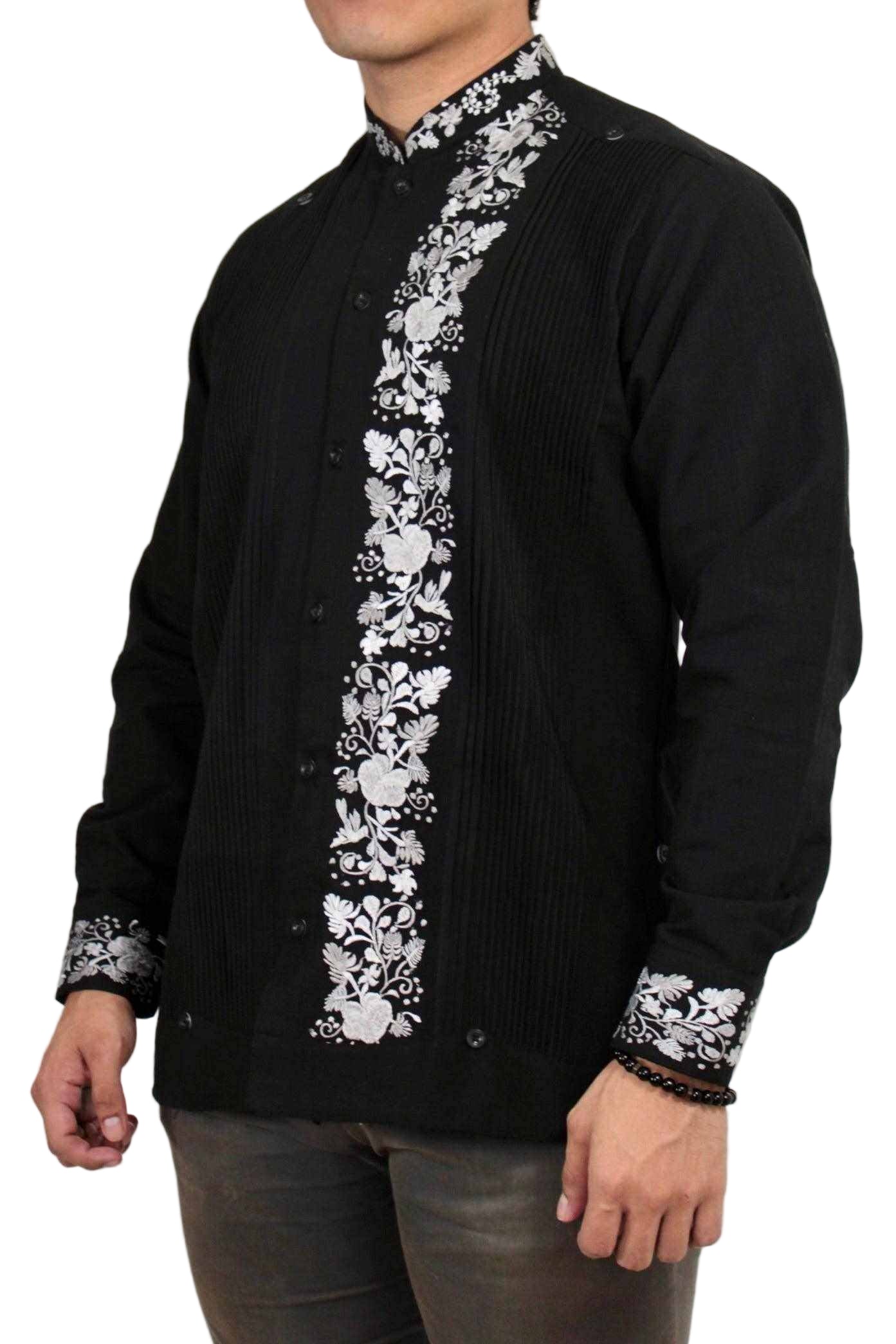 Negras Bordadas Guayaberas Negras Para Boda Guayabera Yucateca