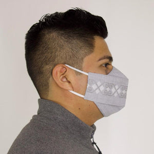 Cubrebocas Lino En Triple Capa C/ Filtro Gris Unisex