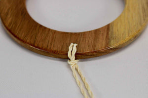 Abanico Artesanal Beige Palma Jipijapa con Mango de Madera Hecho a Man