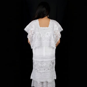 Terno Yucateco Bordado Blanco (sobrepedido)